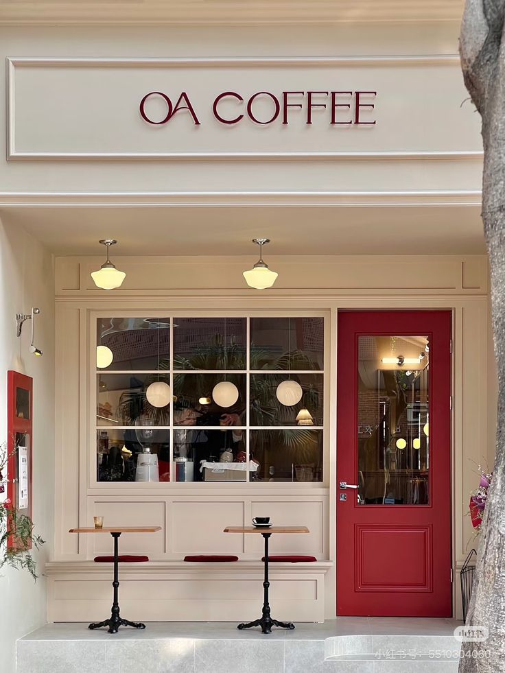 Fachada ilustrativa de una cafetería de especialidad