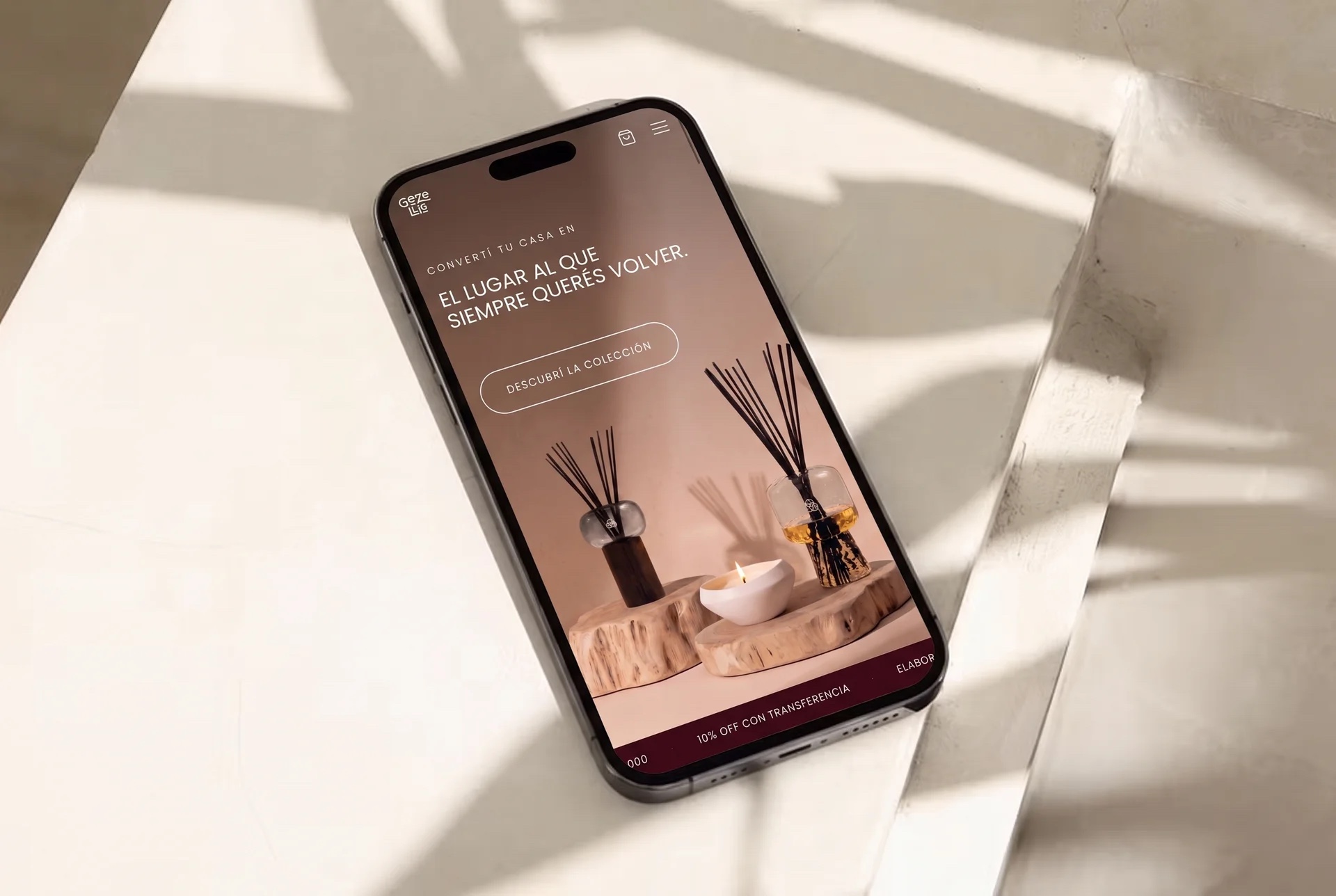 Tienda online de aromas Gezellig, diseño y desarrollo por Innova Solutions